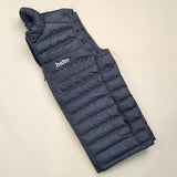 Doudoune sans manches grise brodée