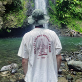 T-shirt oversize unisex beige "Tous les chemins mènent à rhum"